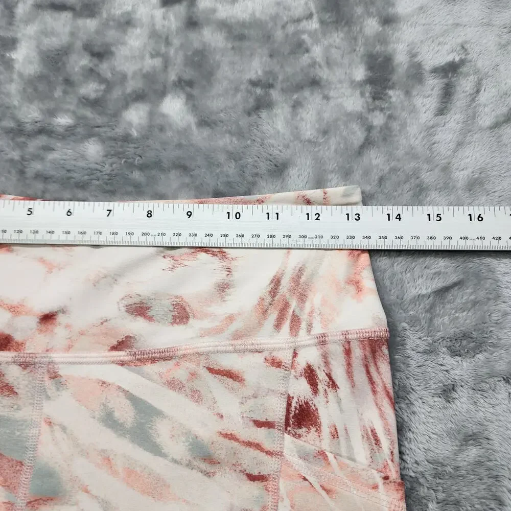 Old Navy Active Pants Womens M Pink Gray Red Powersoft High Rise Leggings Go Dry